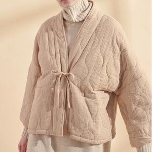 Women's Tan Quilted Jacket
